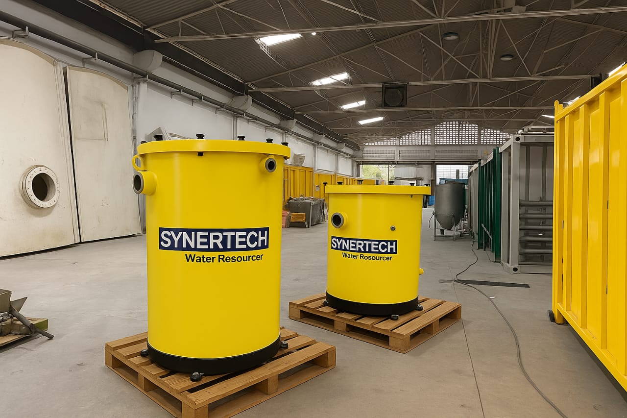 persona realizando pruebas en planta complementaria de tratamiento de aguas residuales - ver detalles de la planta