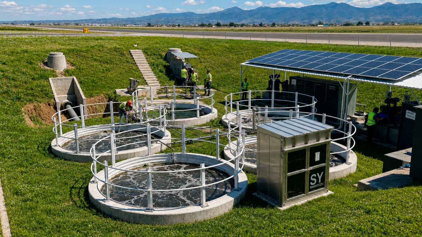 Planta Modular de Tratamiento de Aguas Residuales MBBR y MBR Contenerizada | Syner Tech